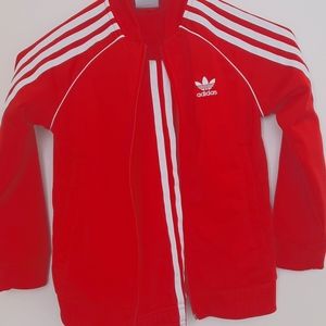Adidas kids tracksuit set. Red. Size US 6-7 years.